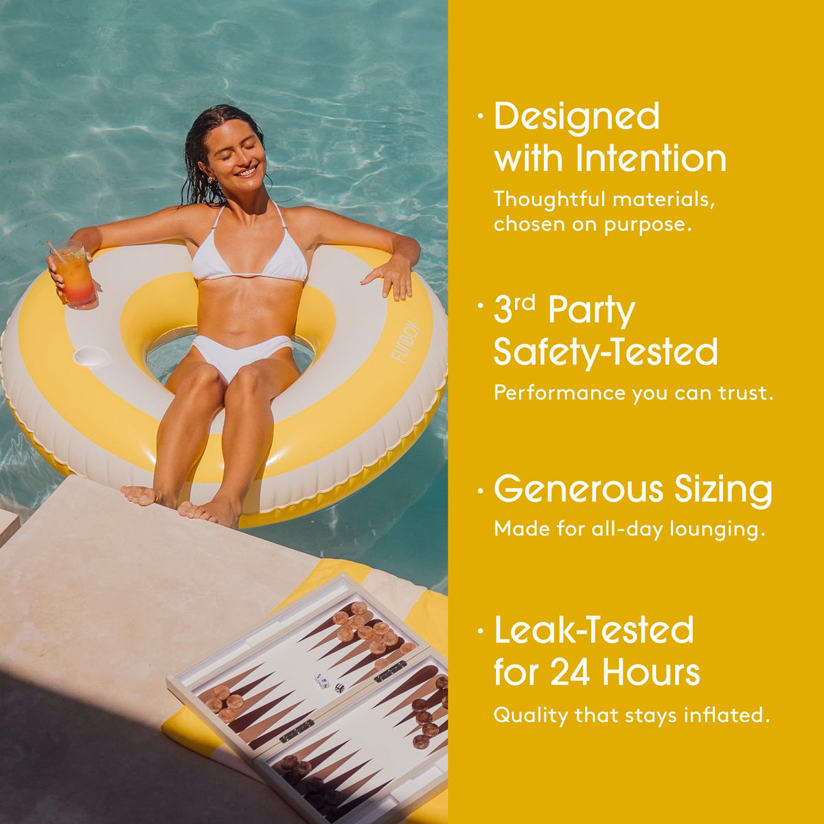 FUNBOY original design from Venice Beach adds premium pool style.