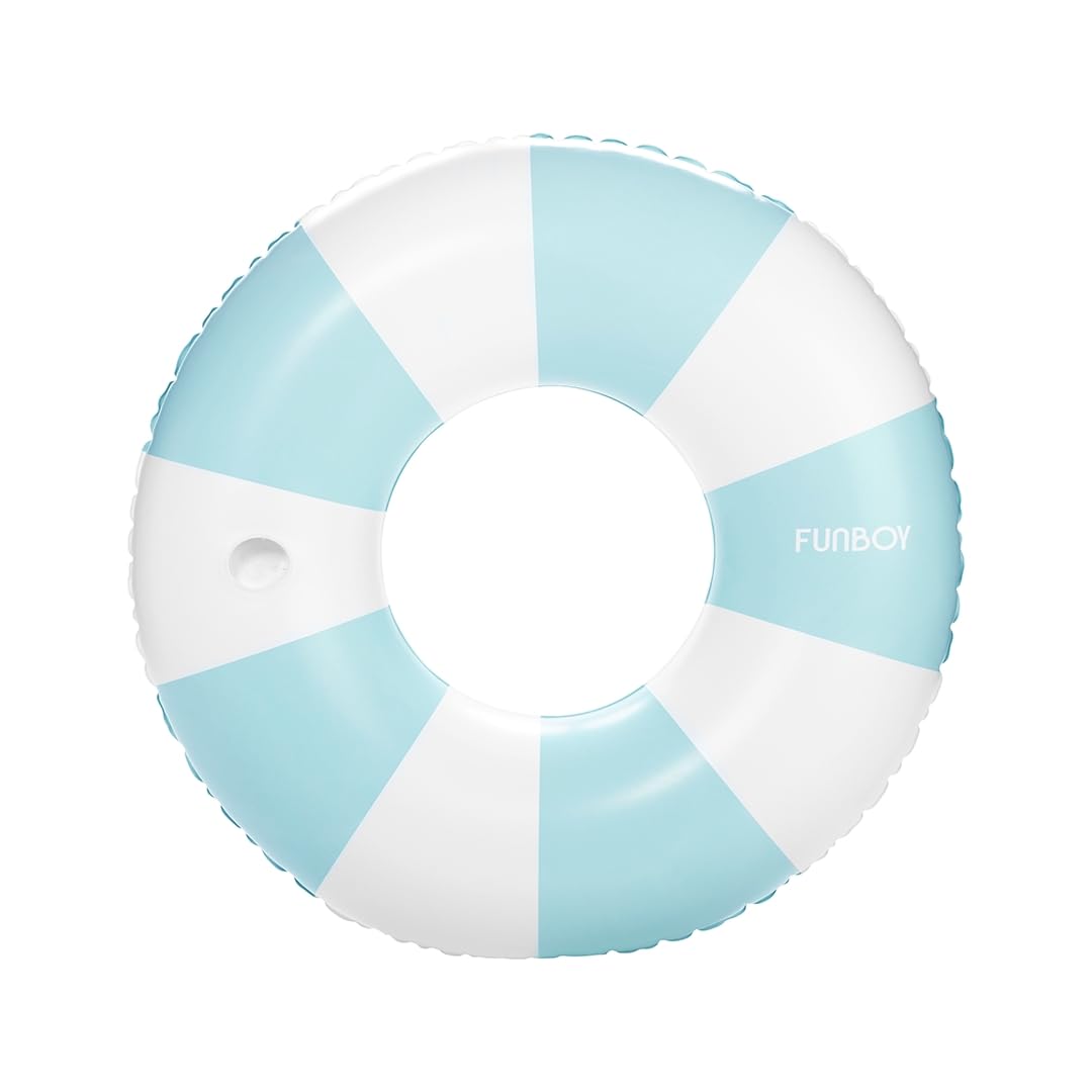 FUNBOY vintage stripe 48-inch tube float with cup holder for easy sipping