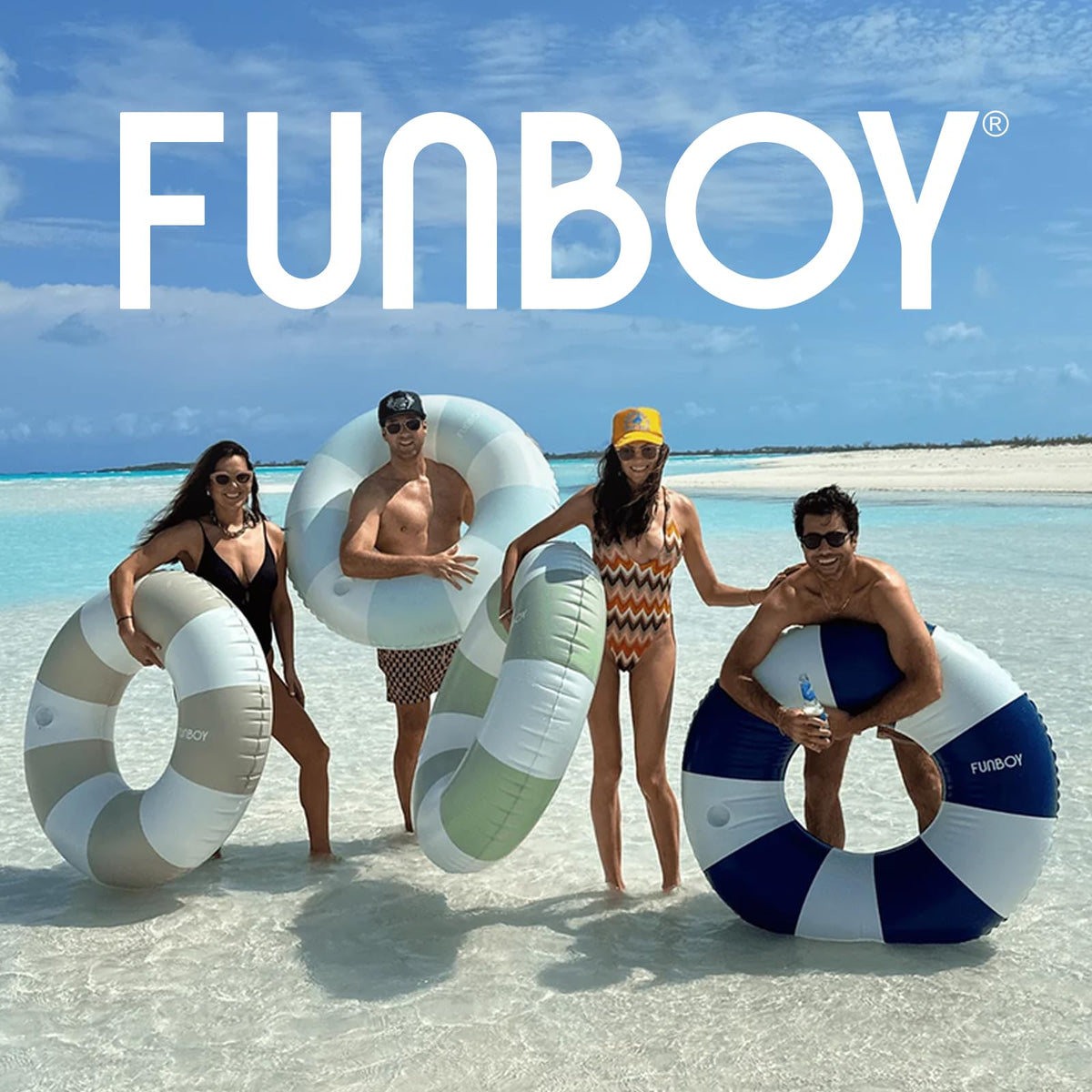 FUNBOY poolside float on water, perfect for summer fun and socializing