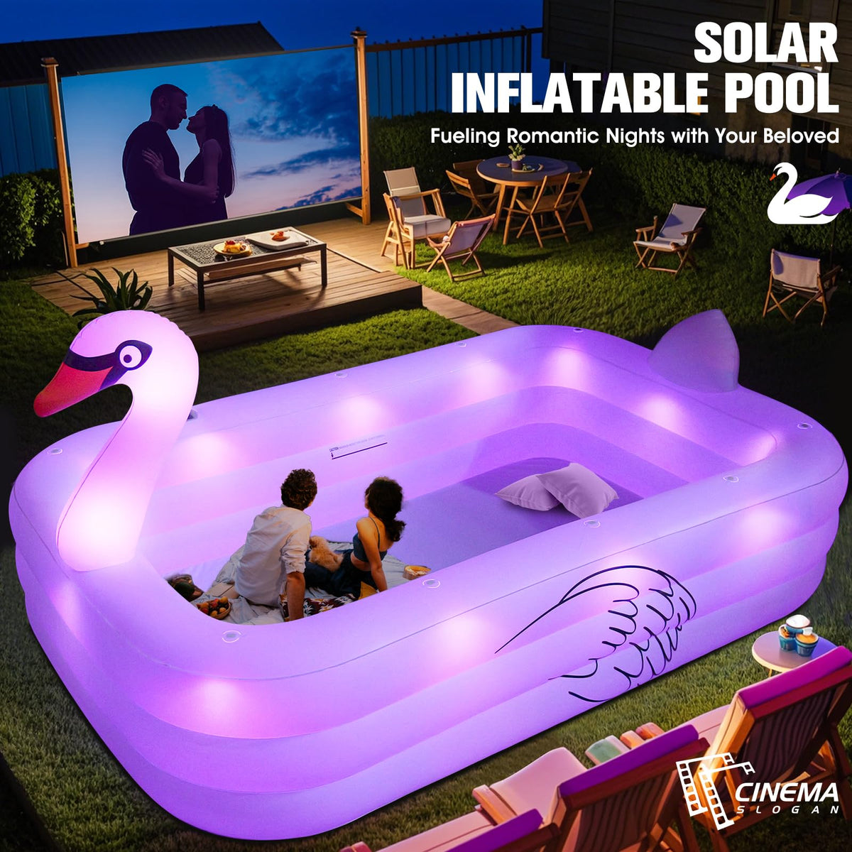 FunBy 5-layer durable PVC pool withstands playful splashes and seasonal use