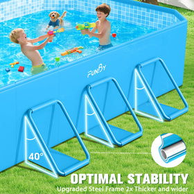 FunBy pool features fast L-shaped drainpipe for quick drainage