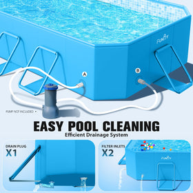 FunBy pool holds up to 480 gallons for family splashes