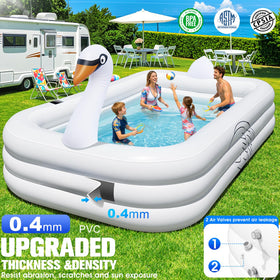 FunBy L-shaped drainage helps empty the pool quickly after fun