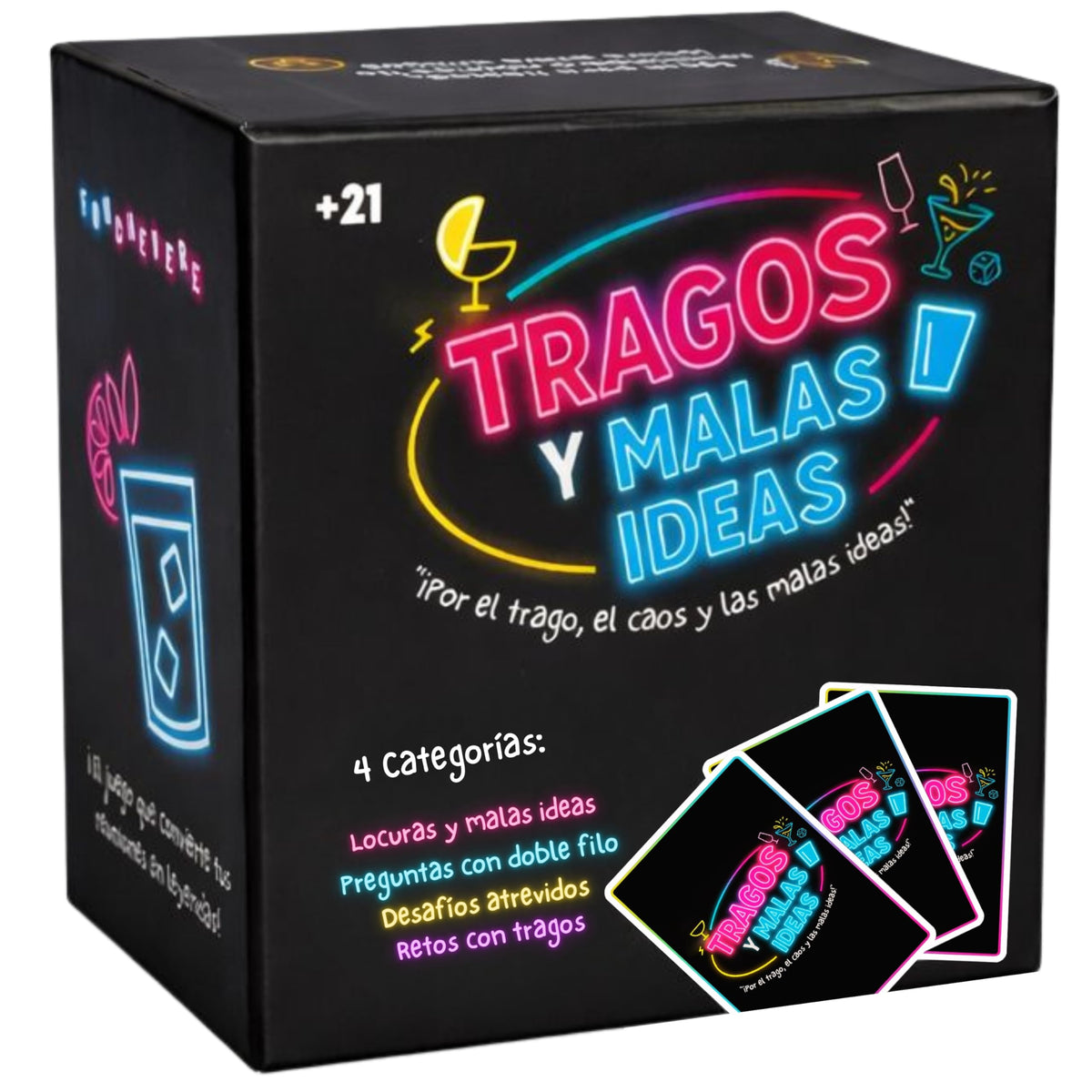 Funchevere Drinks and Bad Ideas box front, a great icebreaker for parties.