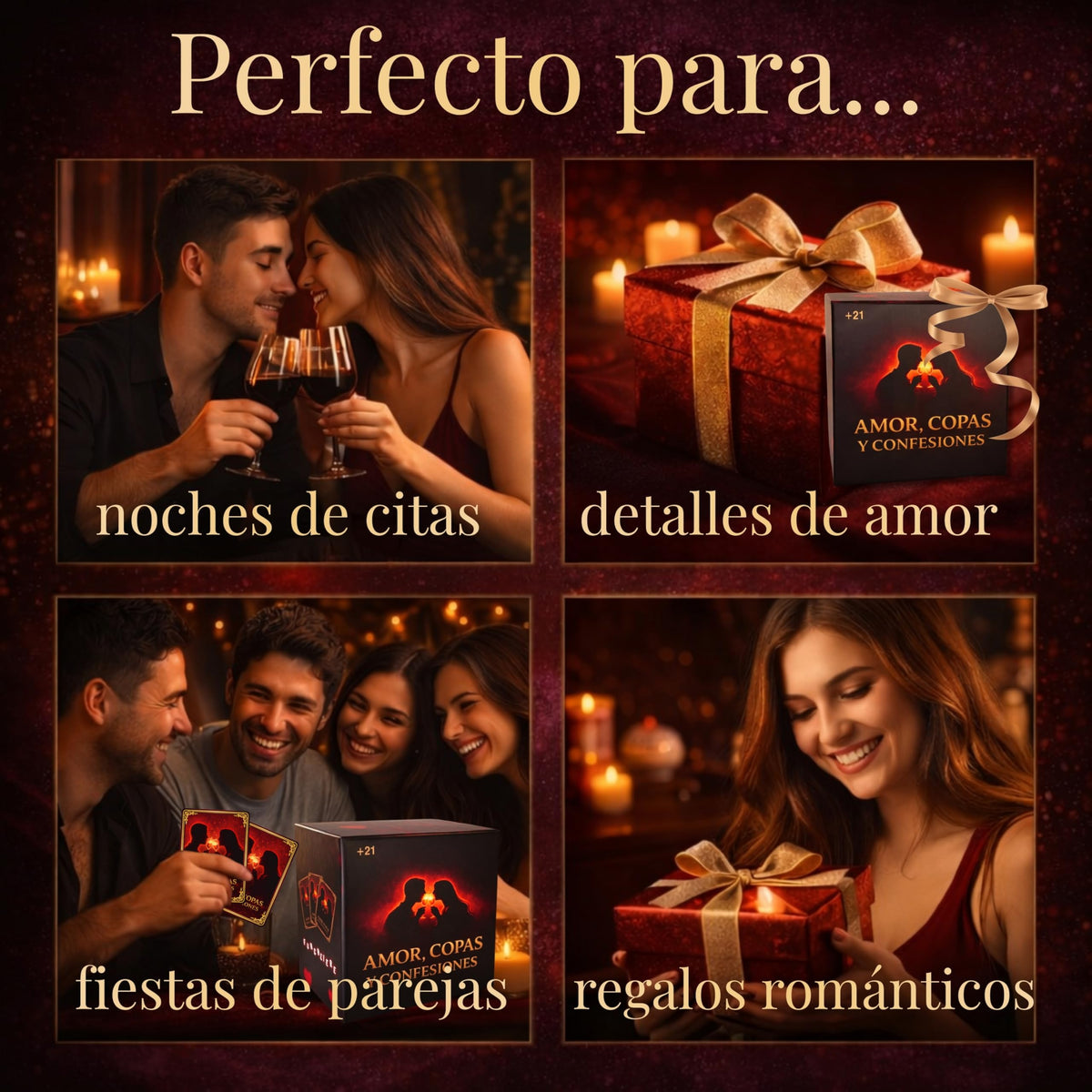 Romantic moment enhanced by Funchevere cards