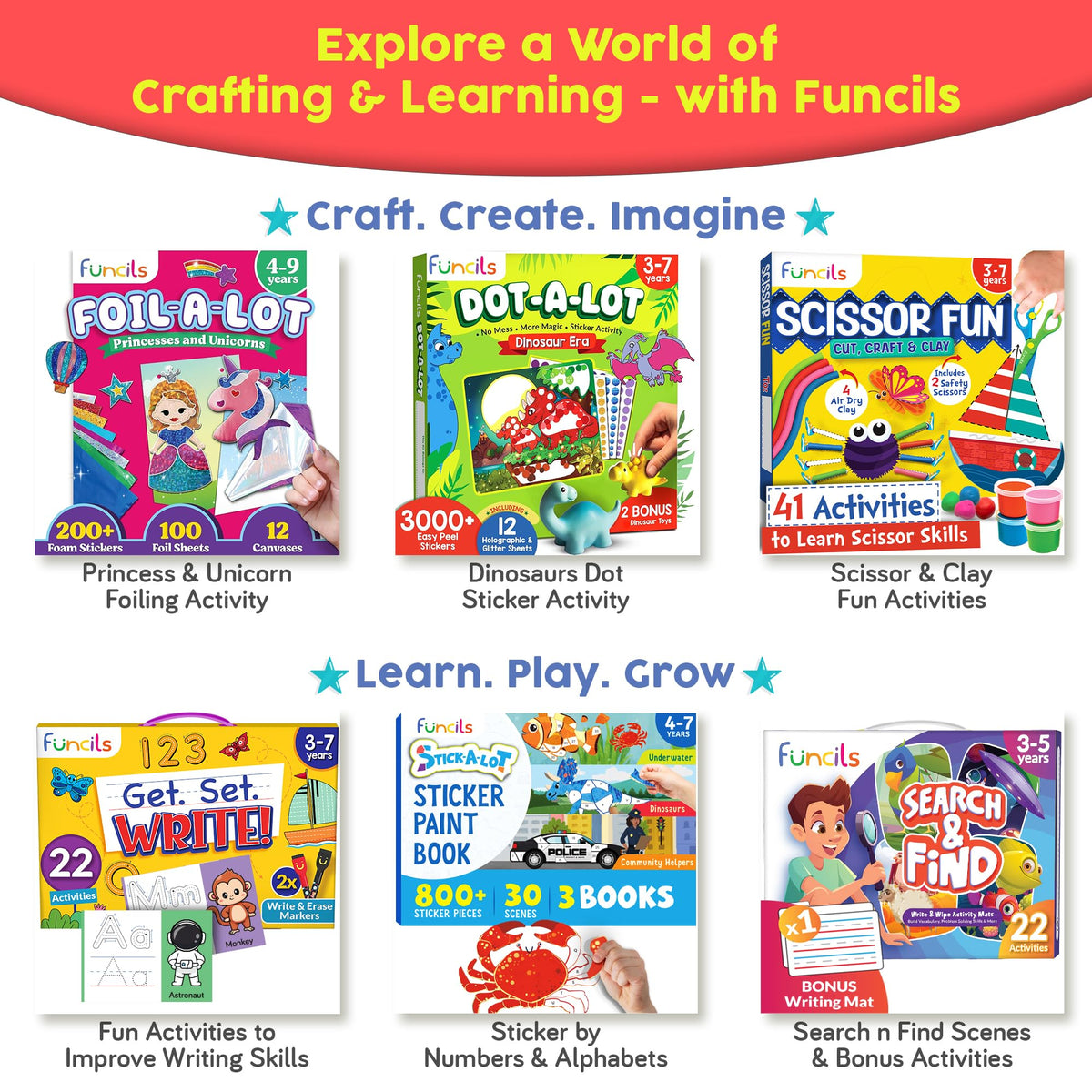 Funcils Seek & Find dinosaurs mat fosters curiosity with interactive seeks and differences.