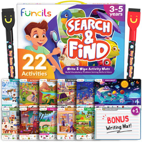 Funcils Seek & Find sea adventure mat supports vocabulary growth through ocean-themed search tasks.
