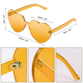Funcredible heart glasses pair for playful western outfits.