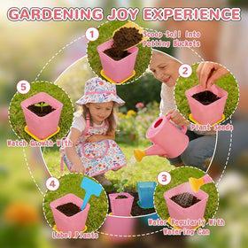 FUNCREVITY Kids Gardening Tool Set gloves provide comfortable grip