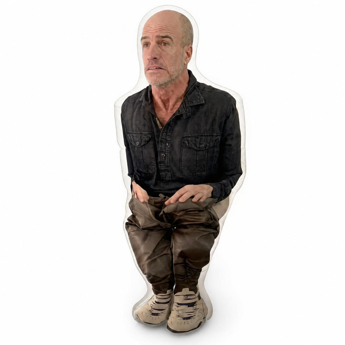FUN delivery Inflatable Andy on the toilet for a playful jump scare prank
