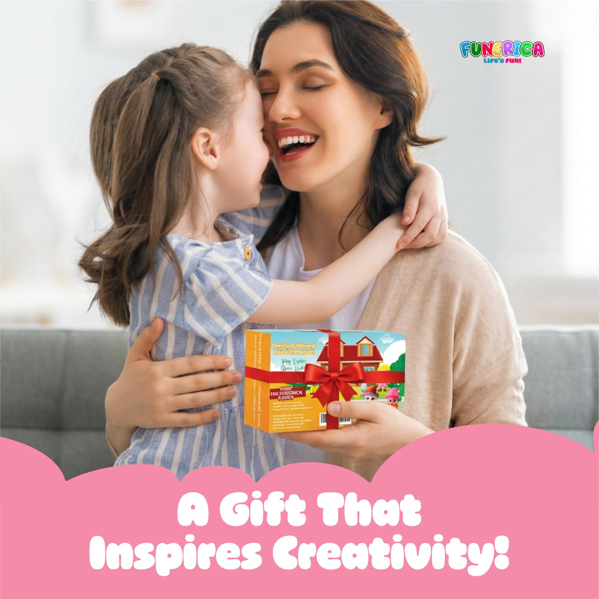 FUNERICA cat figurine supports everyday family life storytelling.