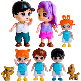 FUNERICA dollhouse dad figure with poseable joints for dynamic play scenes.