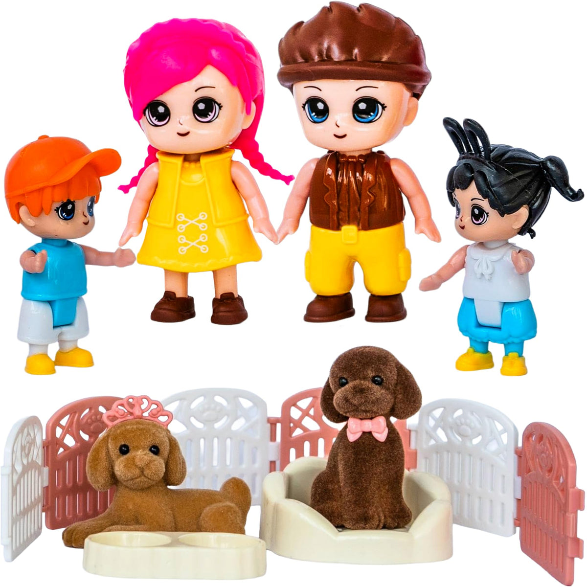 FUNERICA dollhouse parents-posing figures spark imaginative family scenes.