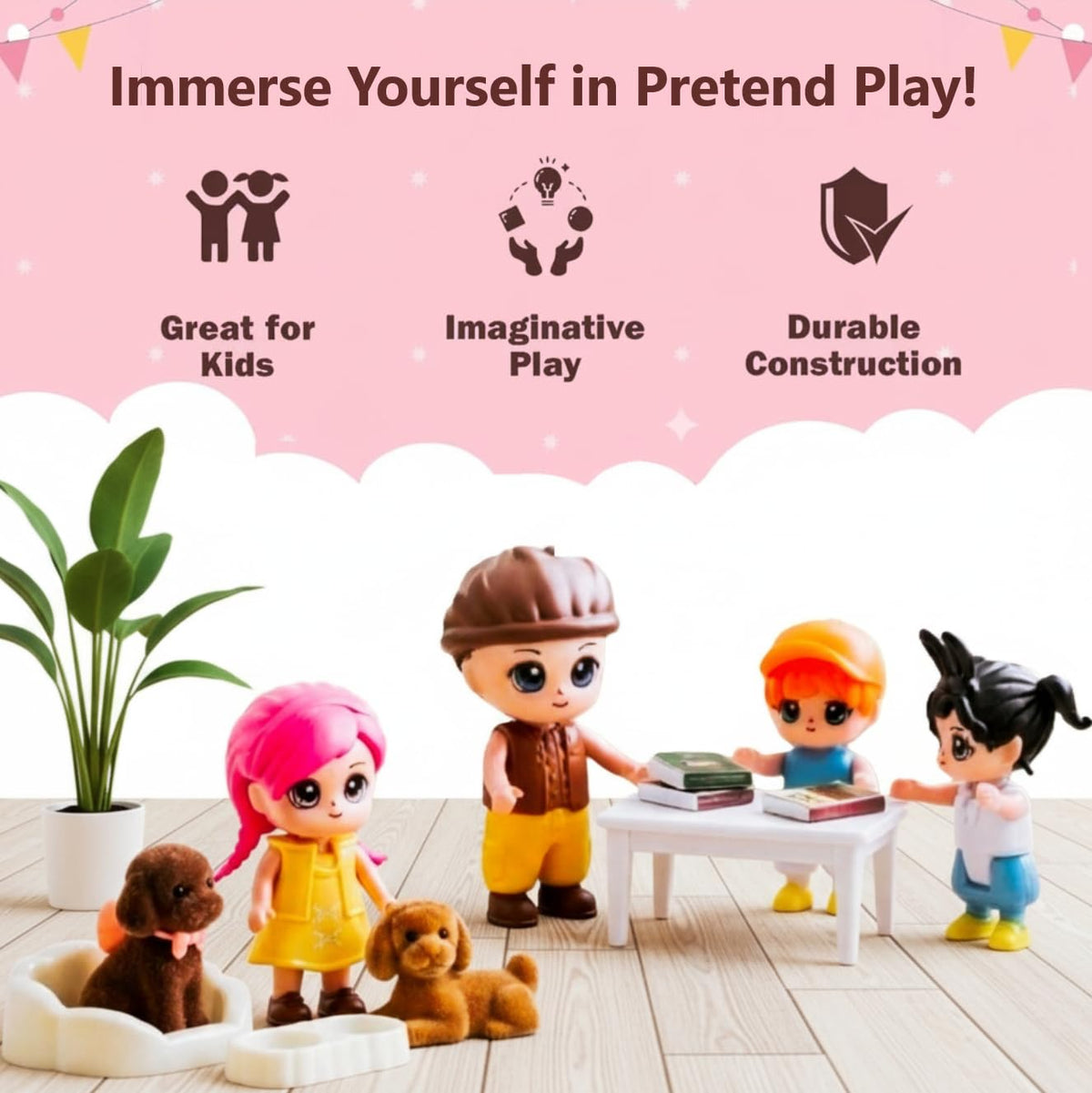 FUNERICA posable-dollhouse-figures enable dynamic storytelling.