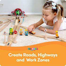 FUNERICA wooden traffic lights provide tactile signaling for interactive play