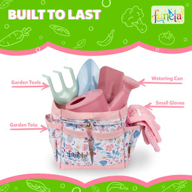 Funeta kids gardening set gloves protect little hands during digging