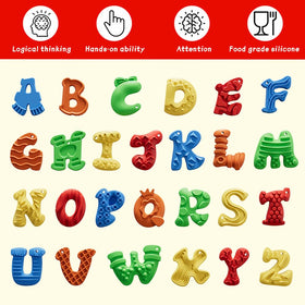 FunFusion alphabet letters textured close-up highlighting tactile surfaces for sensory exploration