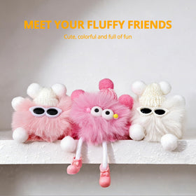 Fungi Fun green-bubble monster plush keychain, durable for school bags