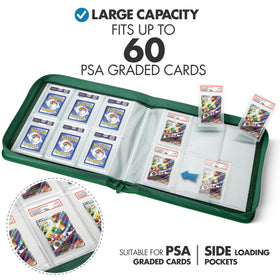 FunGuys PSA slab binder front cover zipper keeps cards secure during travel