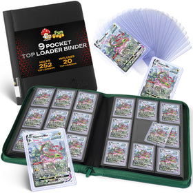 FunGuys Toploader binder front view showing sturdy exterior for card storage