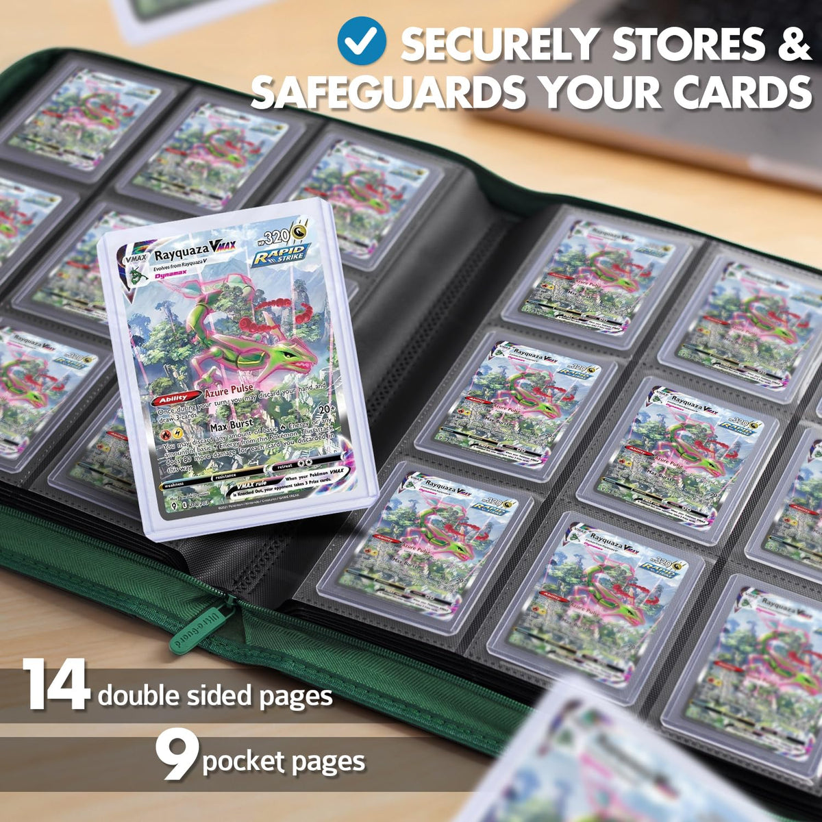 Open pages reveal 252 pockets arranged in nine-pocket pages