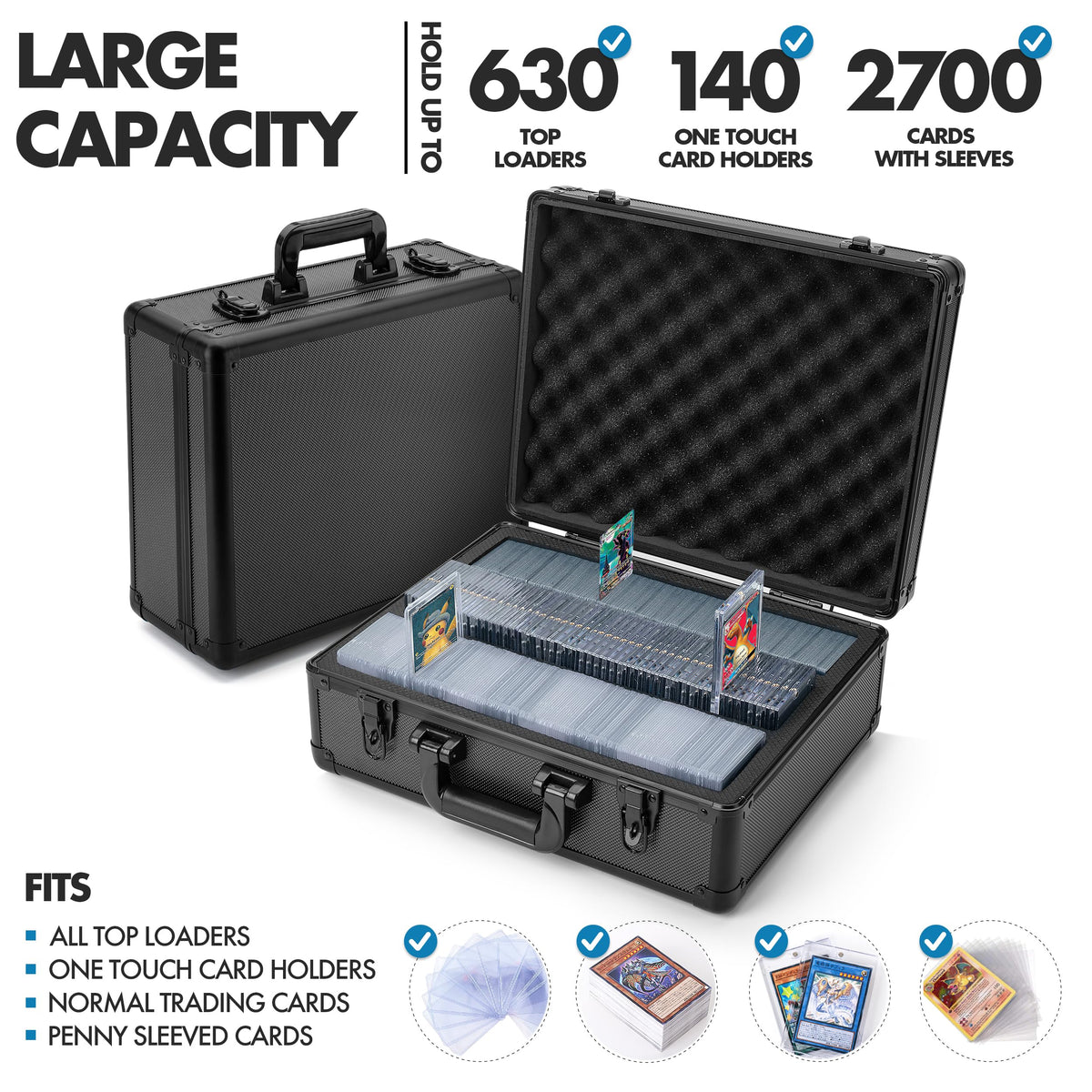 FunGuys Toploader Storage Box interior foam provides a precise card fit.