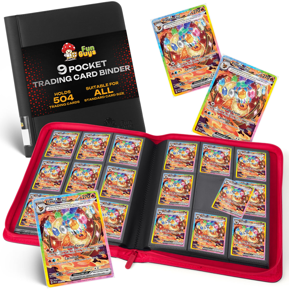 FunGuys trading card binder exterior cover: durable, premium protection for your collection.
