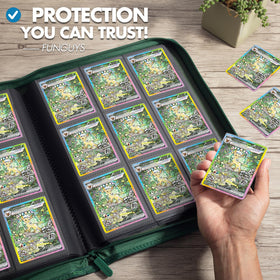 FunGuys binder open layout shows clear view of cards during sorting