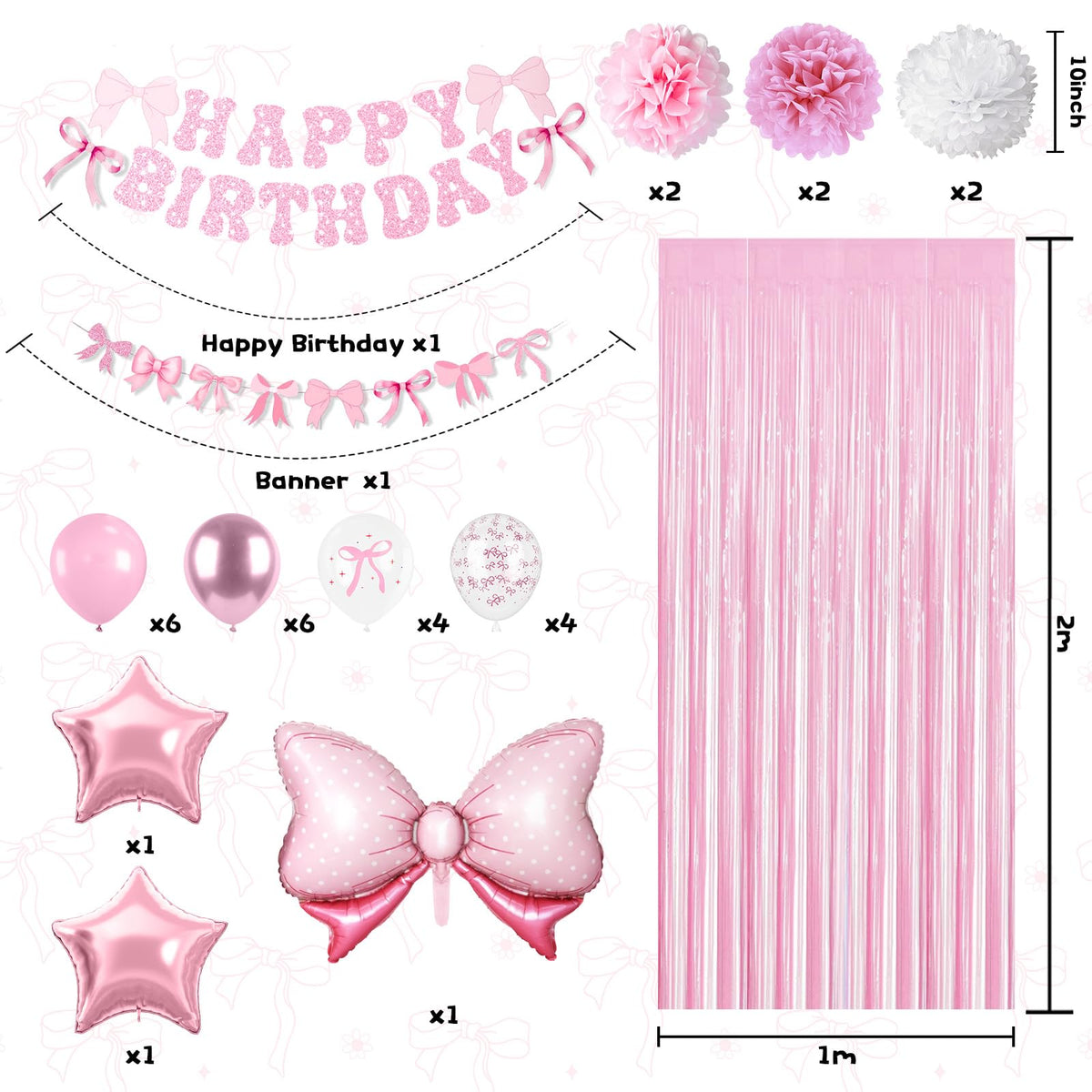 FunHot pink tissue pom-poms add texture and color to the party décor.