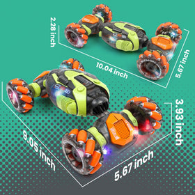 FUNiOi Gesture Sensing RC Stunt Car night operation for glowing trails and dramatic lighting