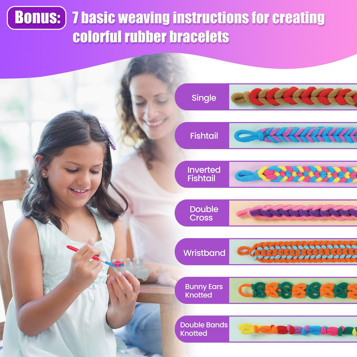 FUNiOi 1000+ colored rubber bands offering endless bracelet designs