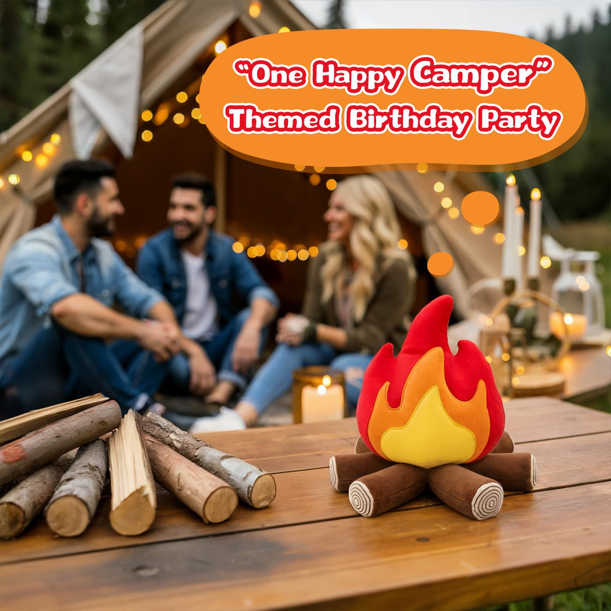 FunisFun campfire plush gift-ready packaging suited for campers.