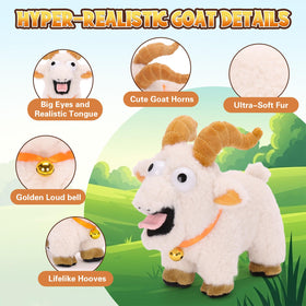 FunisFun goat plush as a birthday gag gift for coworkers.