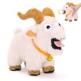 FunisFun goat plush screaming close-up for pranks and laughs.