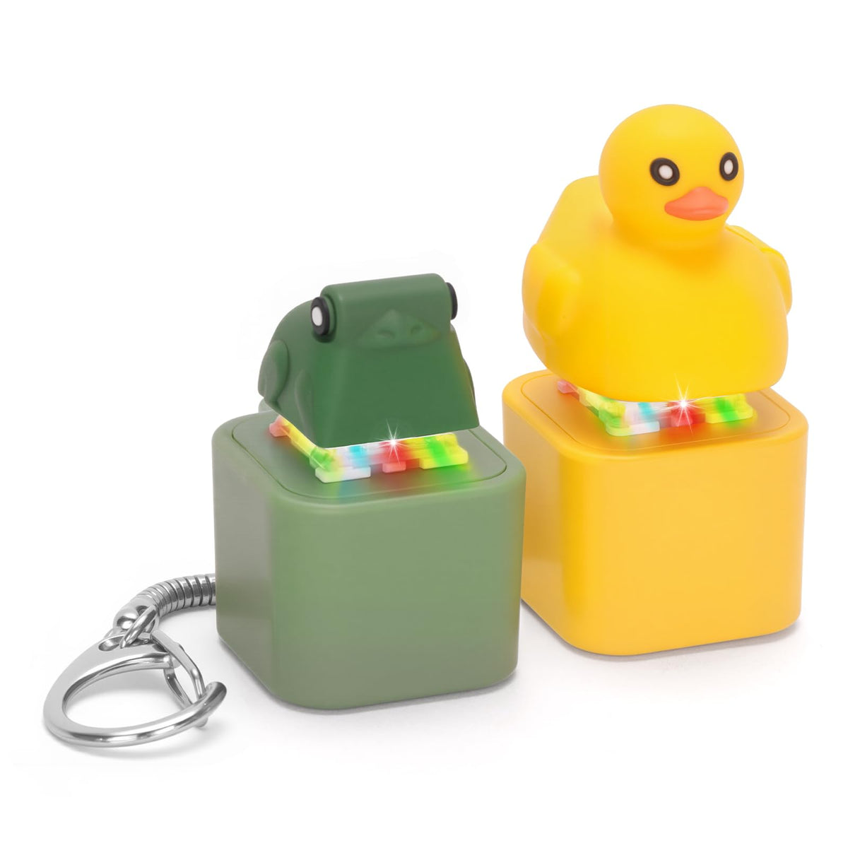 FunisFun quacking duck keychain delivers sound for tactile focus and on-the-go stress relief.