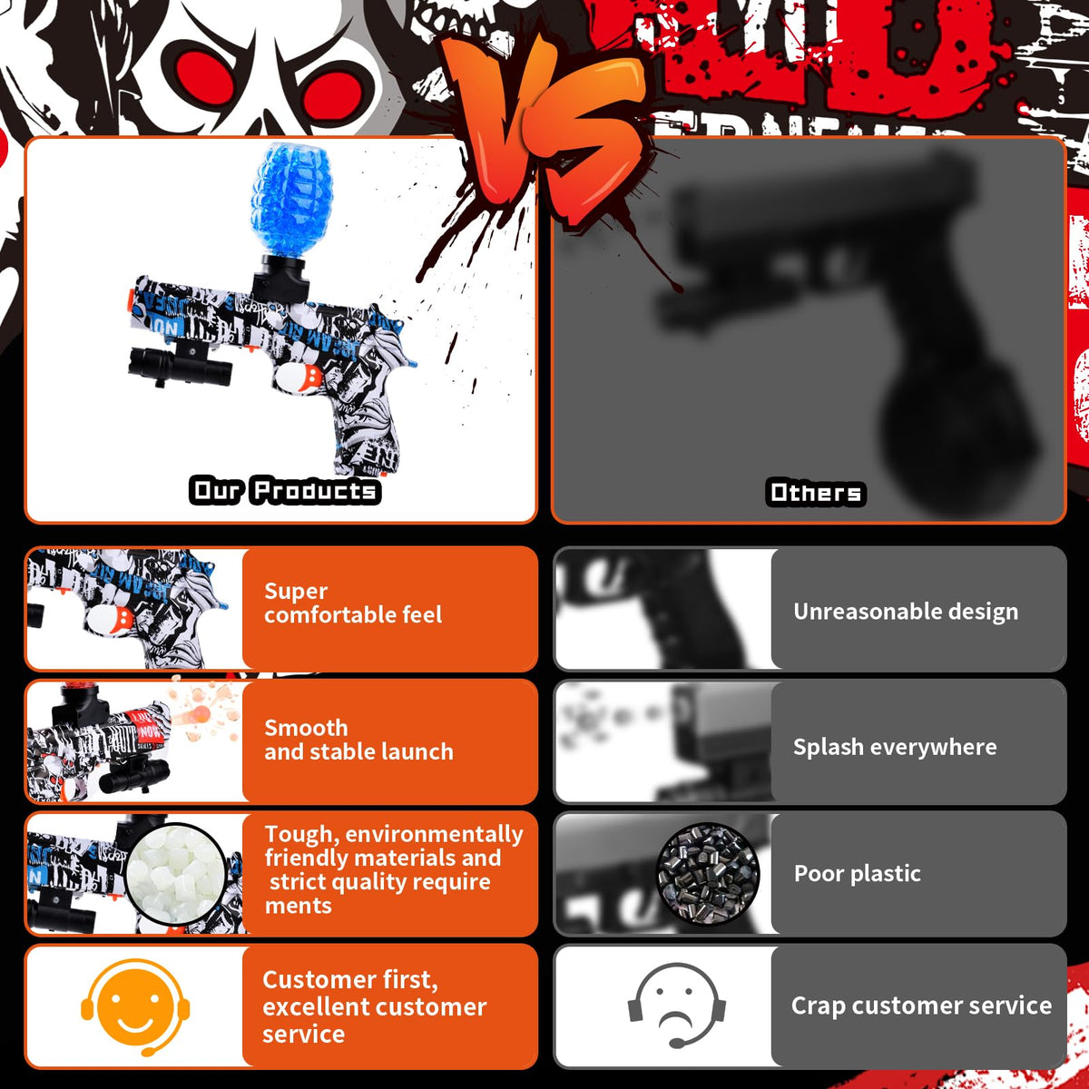 Funisty blaster battery and hopper for longer outdoor play.