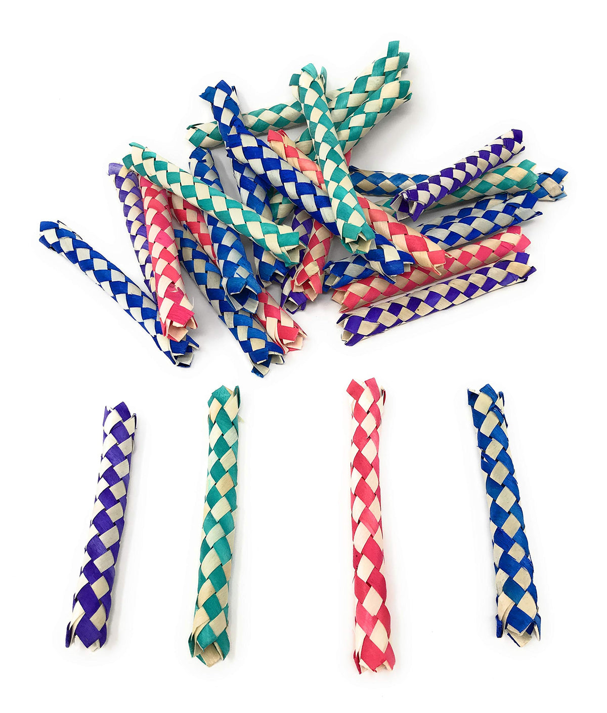 Funiverse red Chinese finger traps for parties and playful pranks.