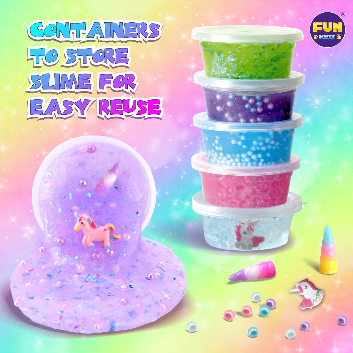 FUN KIDZ basic slime base yields a large batch for group play.