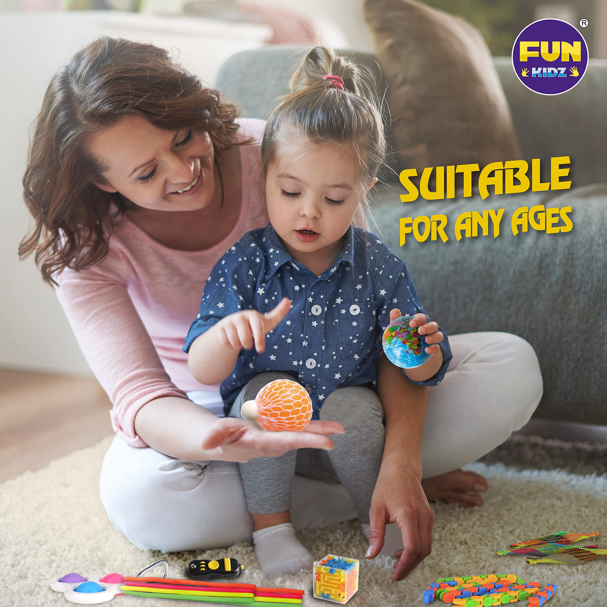FunKidz Gift Fidget Box classroom reward setup for kids