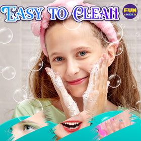 FunKidz lip-gloss collection with water-soluble formula for easy cleanup.