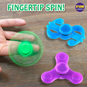 FunKidz mesh squishy ball in hand promoting stress relief through squeezing.