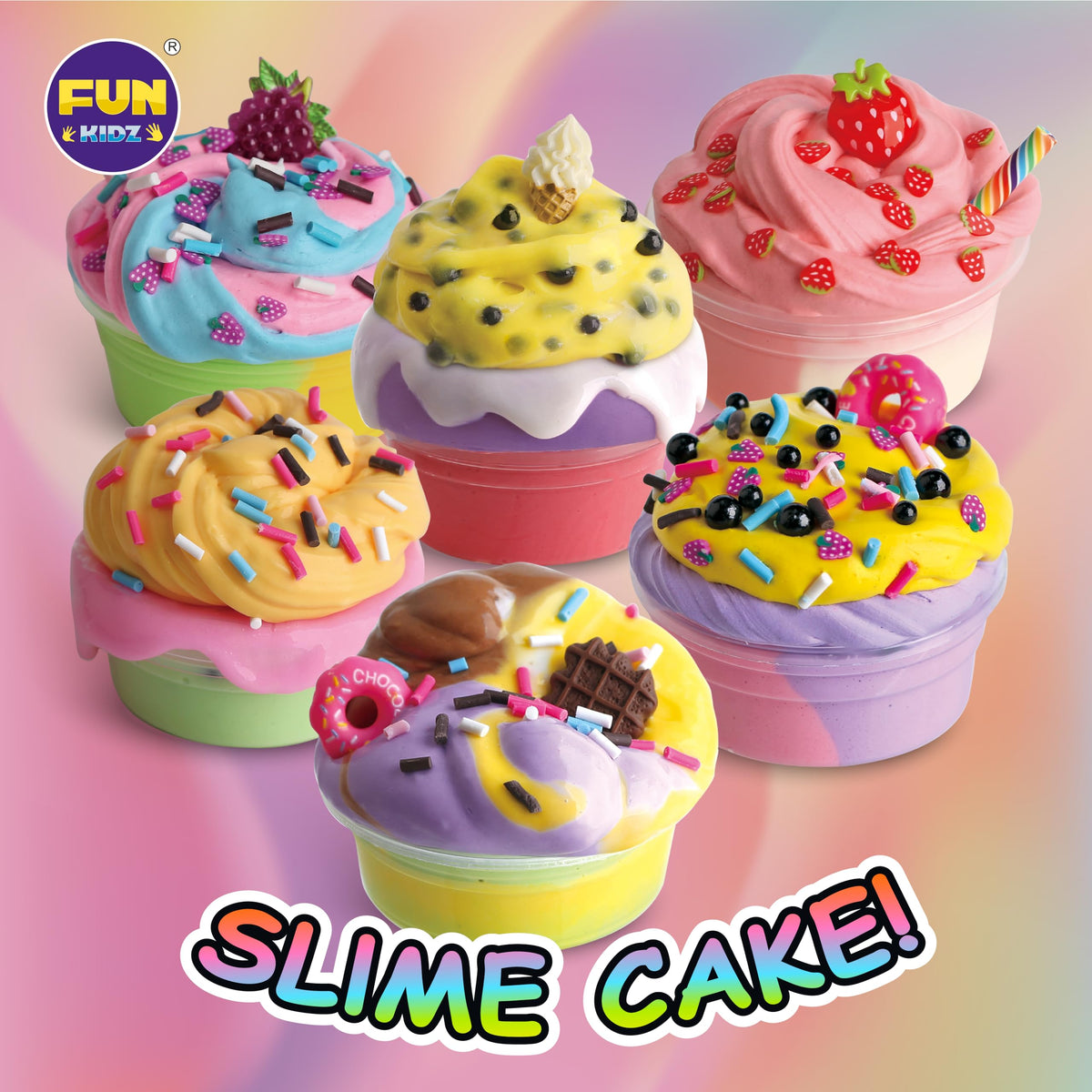 FunKidz Milky Butter Slime add-ins with ice cream slices for creative mix.
