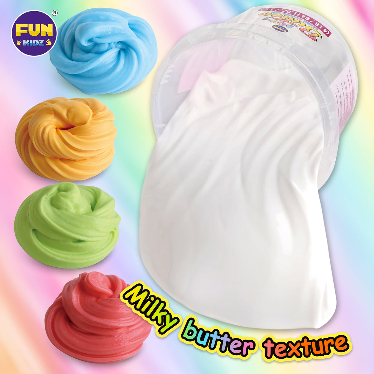 FunKidz Milky Butter Slime boba beads for playful texture accents.