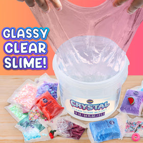 FUN KIDZ multistyle clear slime preview with glitter and foam textures.