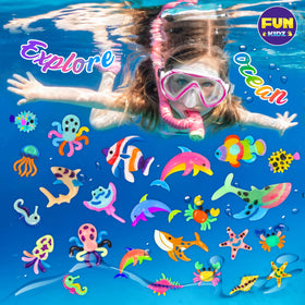 FUN KIDZ Ocean Magic Water Elves Kit featuring 16 ocean creature molds for imagination