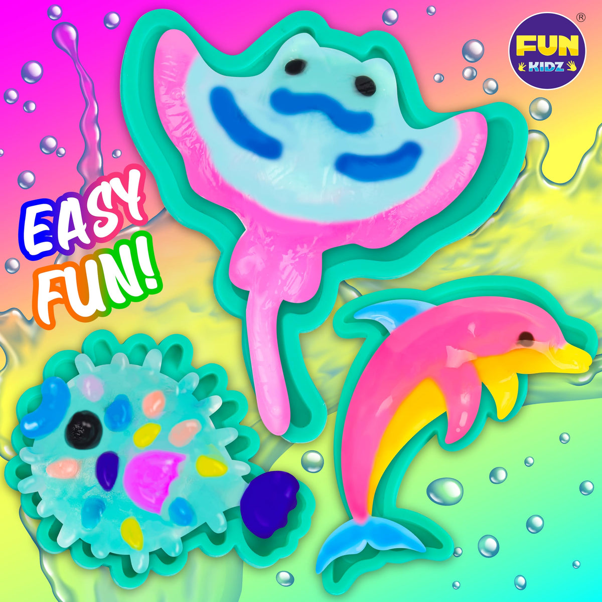FUN KIDZ Ocean Magic Water Elves Kit natural sodium alginate base for smooth gel
