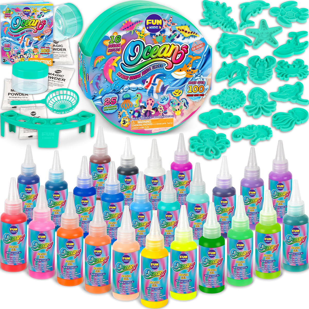 FUN KIDZ Ocean Magic Water Elves Kit packaging shown as a gift-ready display for creative kids