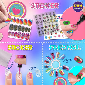 FUN KIDZ party-night nail designs for group activities.