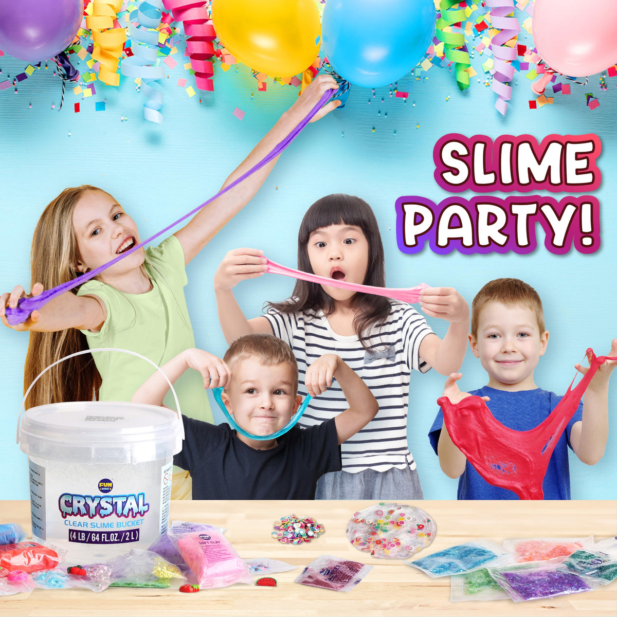 FUN KIDZ family slime activity for weekend fun and bonding.