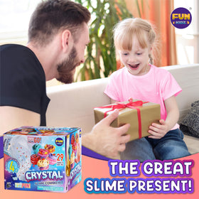 FUN KIDZ soft stretchy crystal slime for satisfying squish and bubbles.